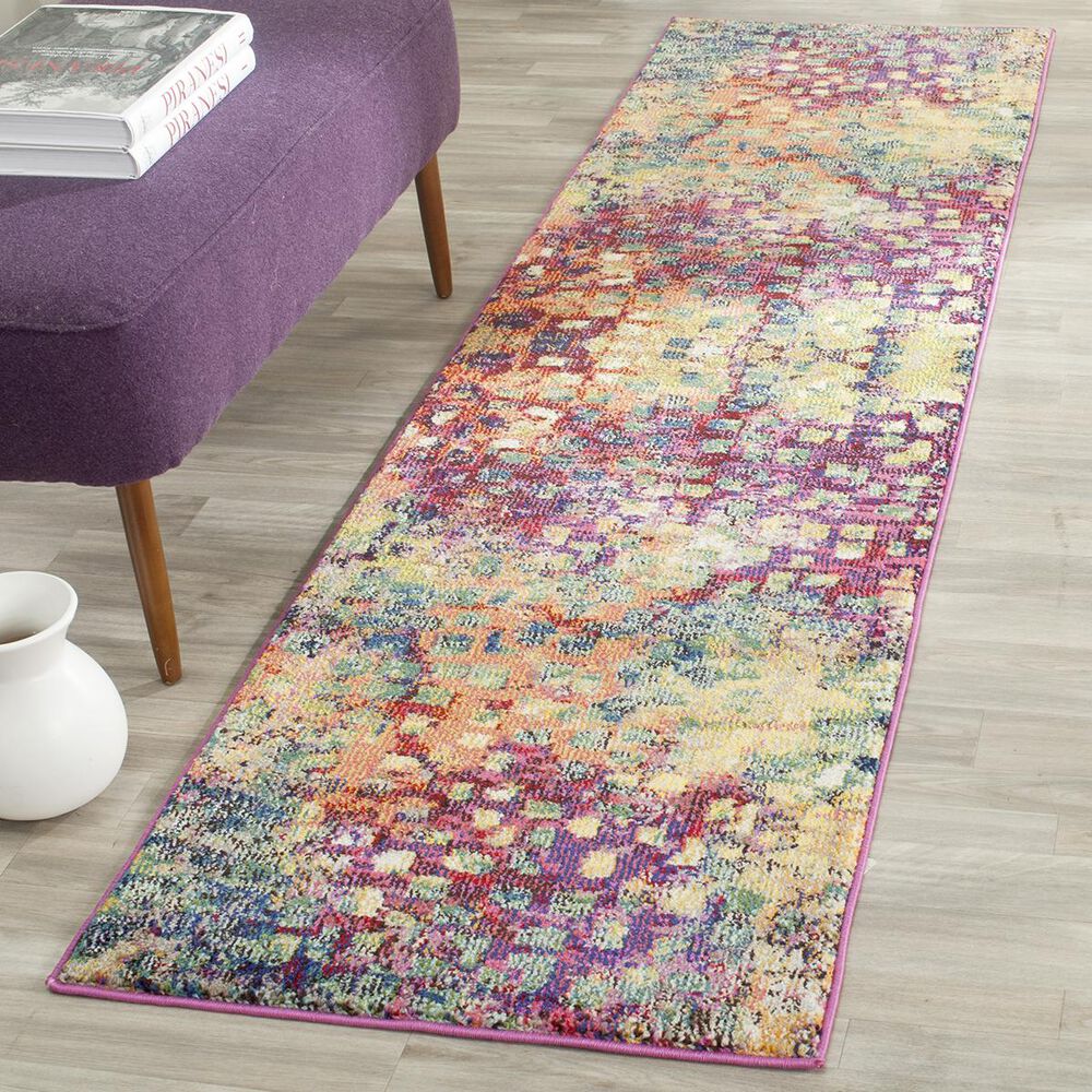 Safavieh Monaco MNC225D-220 2'3" x 20' Pink/Multi Runner