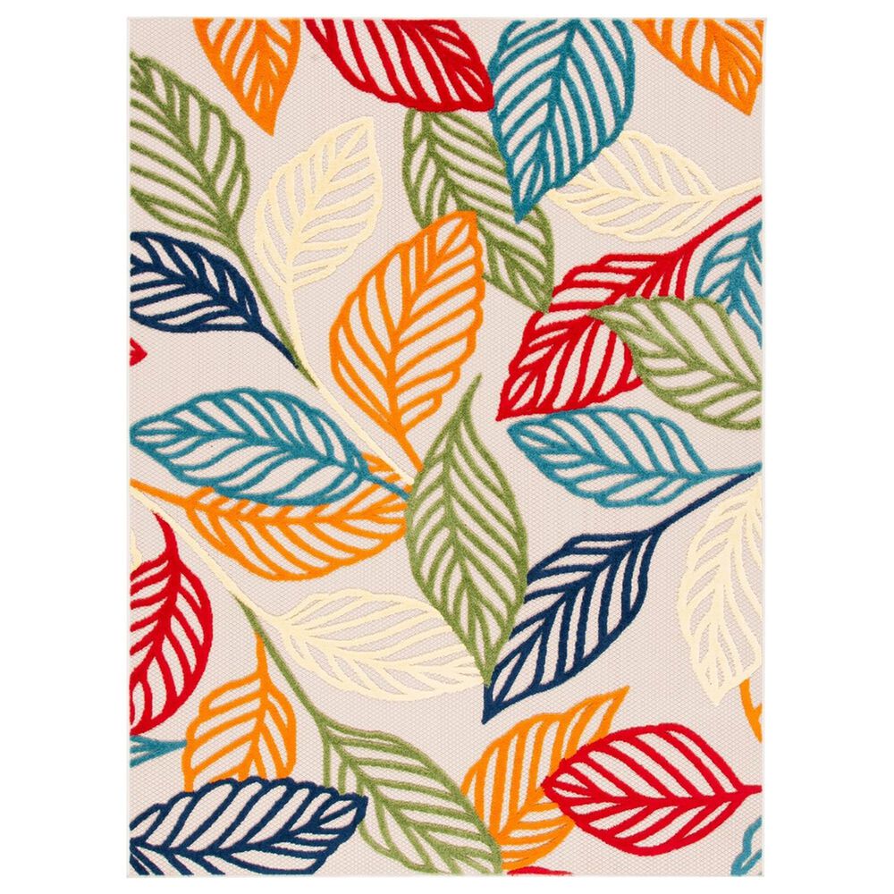 Safavieh Cabana 4'5" x 6'5" Ivory and Green Area Performance Rug