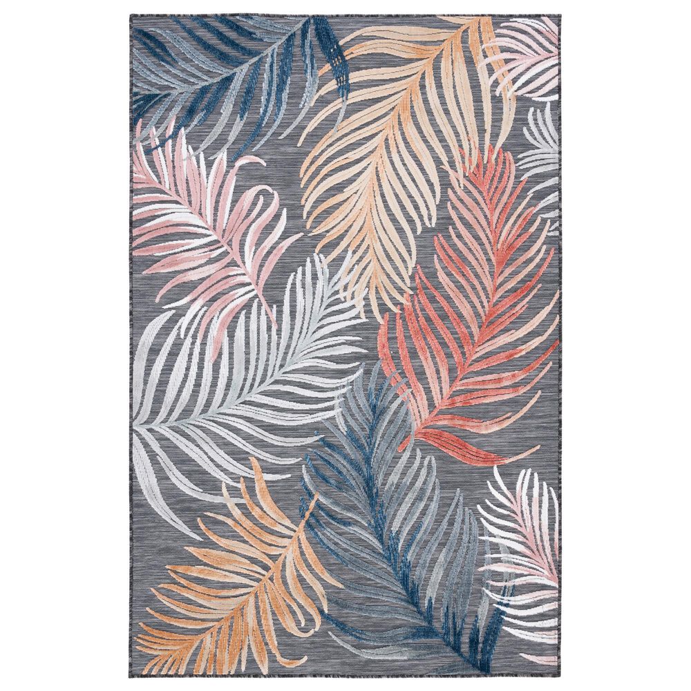 Safavieh Cabana CBN445H 4' x 6' Black and Rust Indoor/Outdoor Area Performance Rug