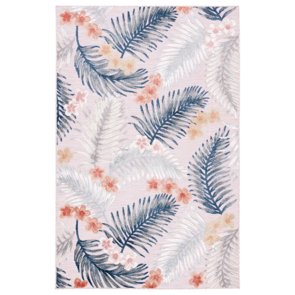 Safavieh Cabana CBN451U 8' x 10' Pink and Grey Indoor/Outdoor Area Performance Rug