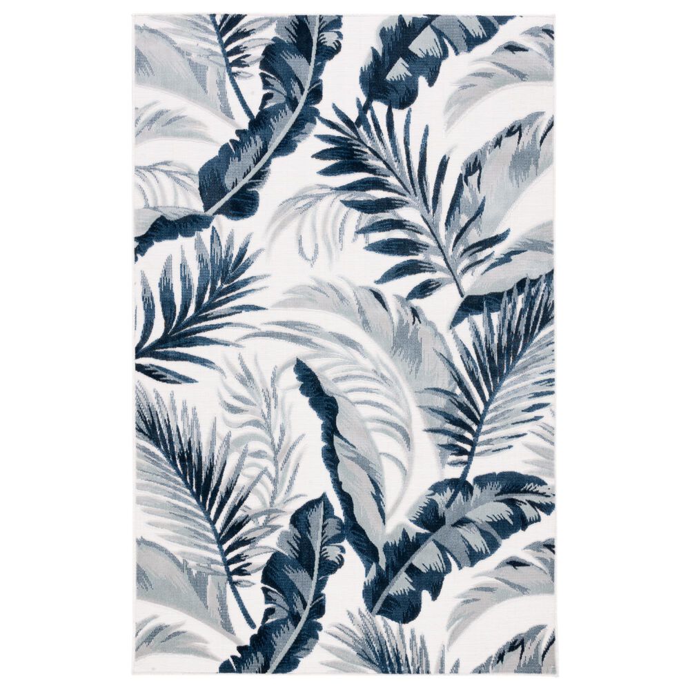 Safavieh Cabana CBN452A 8' x 10' Ivory and Navy Indoor/Outdoor Area Performance Rug