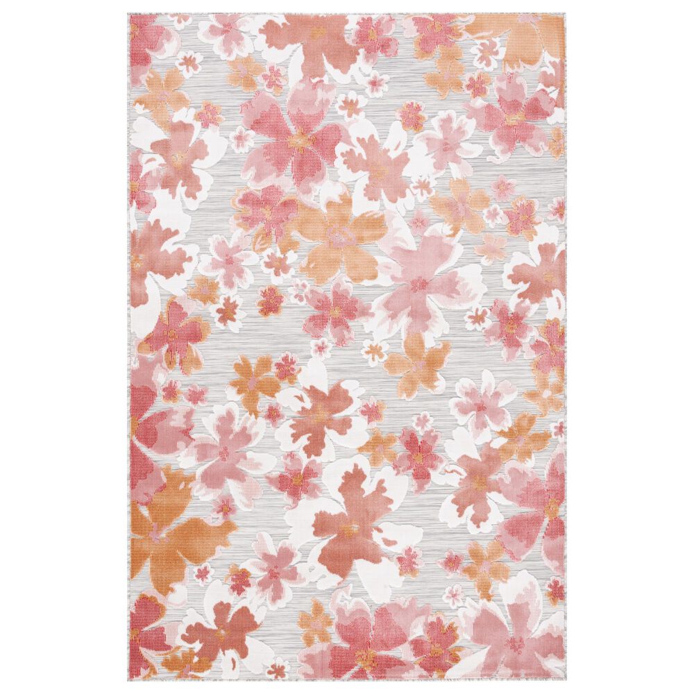 Safavieh Cabana CBN488U 9' x 12' Grey and Rose Indoor/Outdoor Area Performance Rug