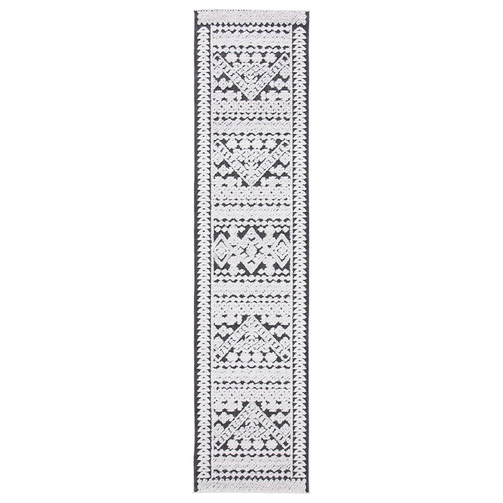 Safavieh Cabana CBN658A 2'2" x 7' Ivory and Grey Indoor/Outdoor Area Performance Rug