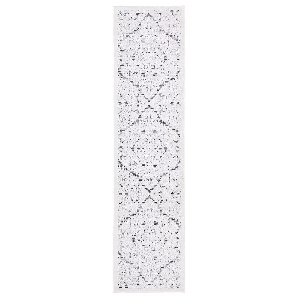 Safavieh Cabana CBN660A 2'2" x 7' Ivory and Grey Indoor/Outdoor Area Performance Rug