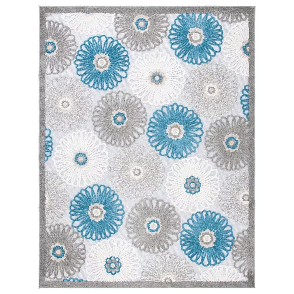 Safavieh Cabana CBN676B 8' x 10' Beige and Blue Indoor/Outdoor Area Performance Rug