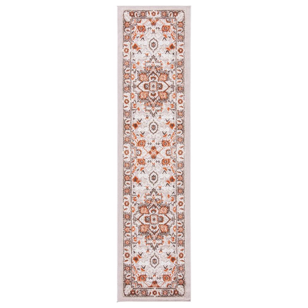 Safavieh Cabana CBN680B 2'2" x 8' Beige and Orange Indoor/Outdoor Area Performance Rug