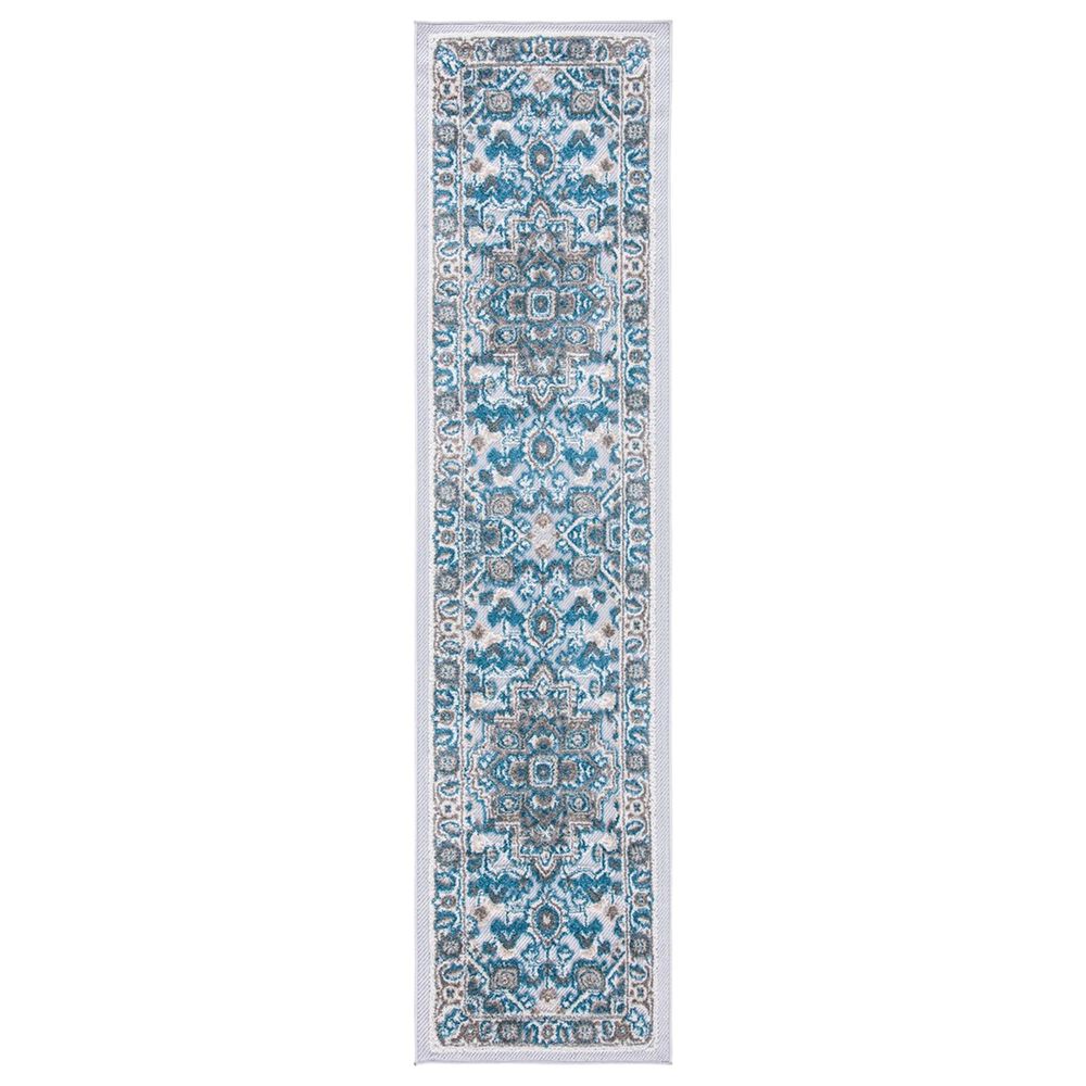 Safavieh Cabana CBN680N 2'2" x 8' Navy and Grey Indoor/Outdoor Area Performance Rug