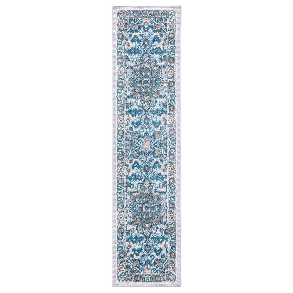 Safavieh Cabana CBN680N 2'2" x 9' Navy and Grey Indoor/Outdoor Performance Runner