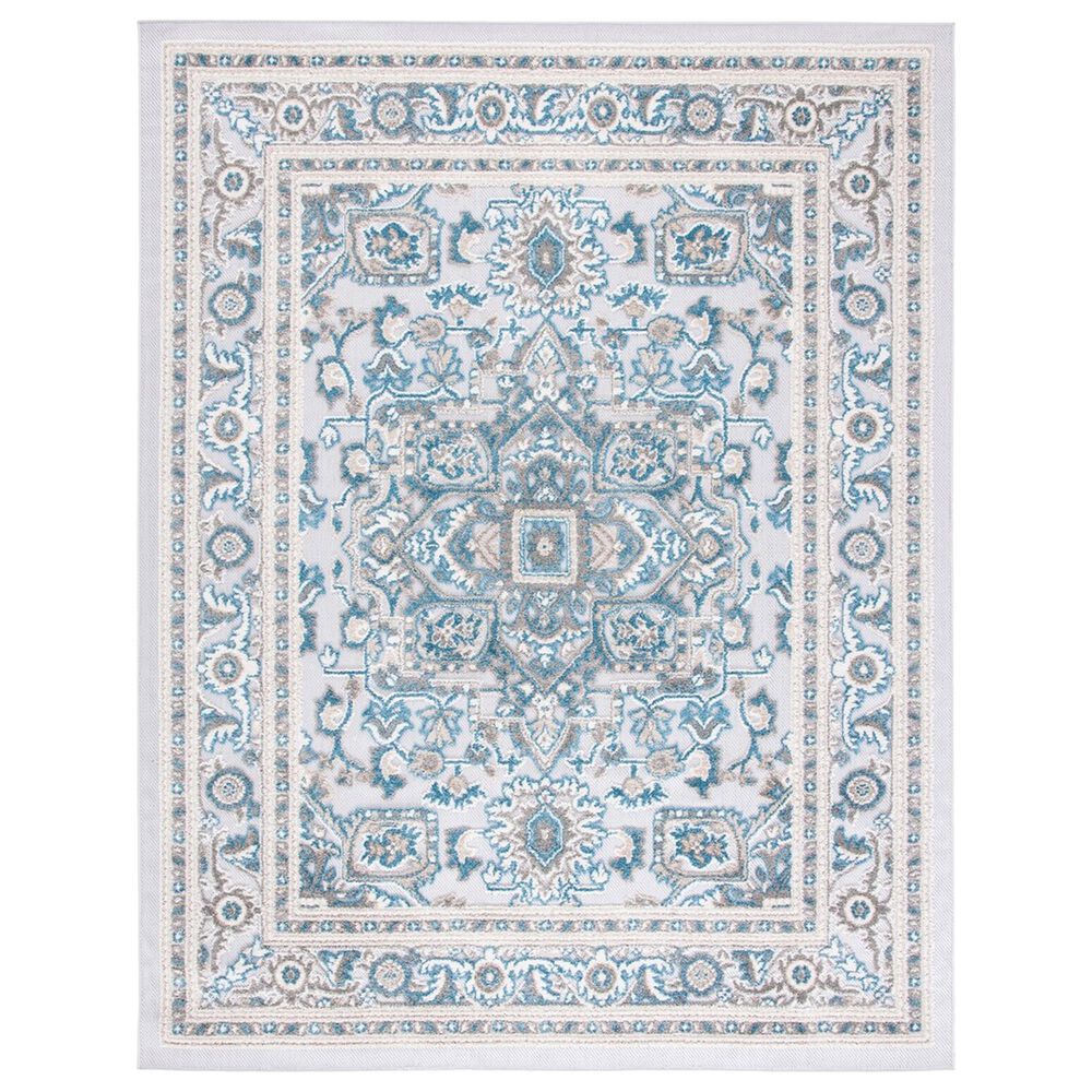 Safavieh Cabana CBN680N 9' x 12' Navy and Grey Indoor/Outdoor Area Performance Rug
