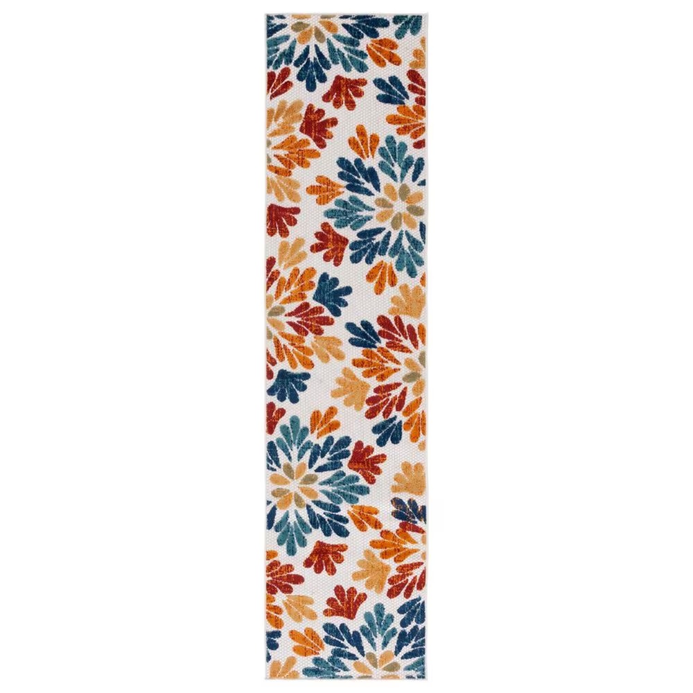 Safavieh Cabana CBN800A 2' x 10' Creme and Red Indoor/Outdoor Performance Runner