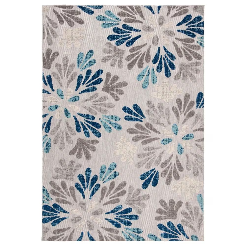 Safavieh Cabana CBN800F 3' x 5' Grey and Blue Indoor/Outdoor Area Performance Rug