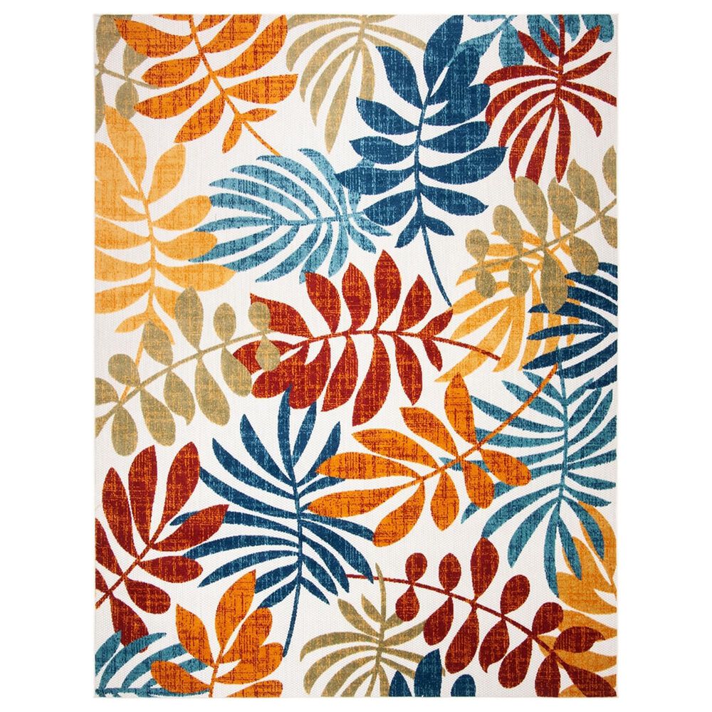 Safavieh Cabana CBN814A 8' x 10' Creme and Red Indoor/Outdoor Area Performance Rug