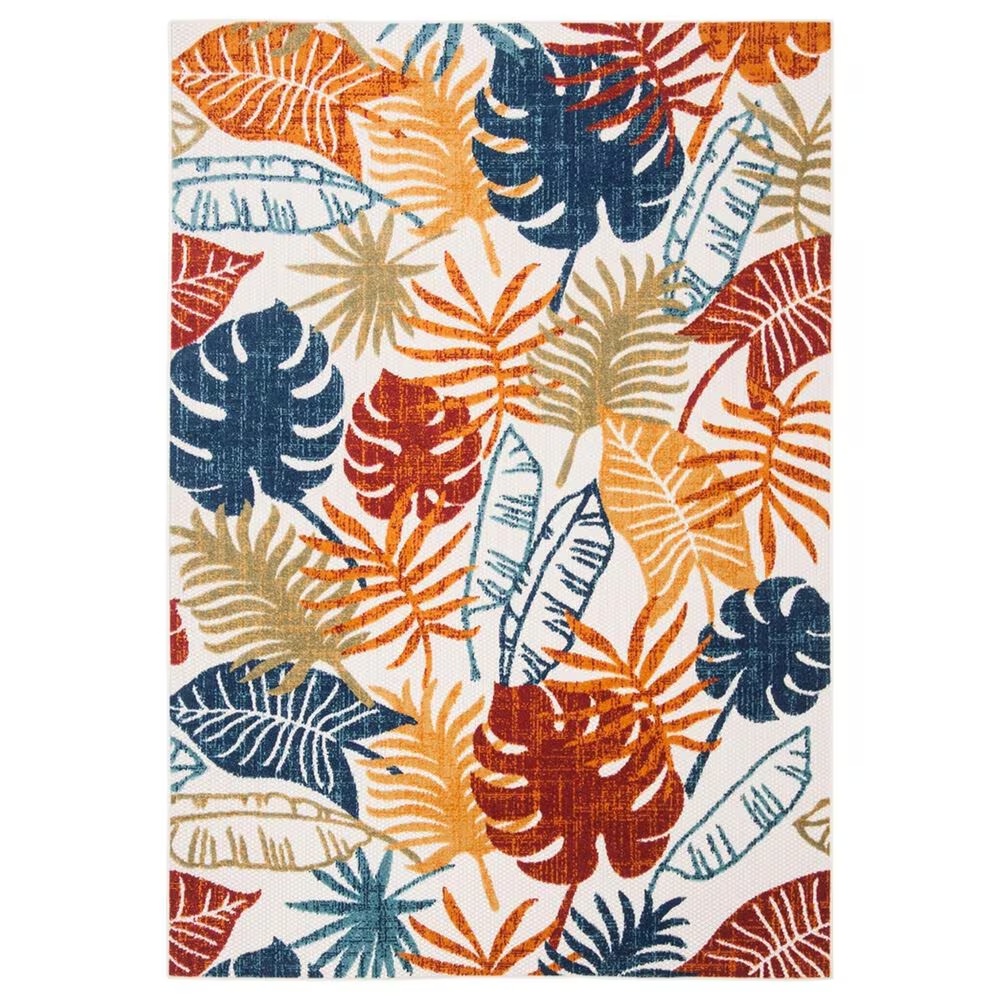 Safavieh Cabana CBN831A 6' x 9' Creme and Red Indoor/Outdoor Area Performance Rug