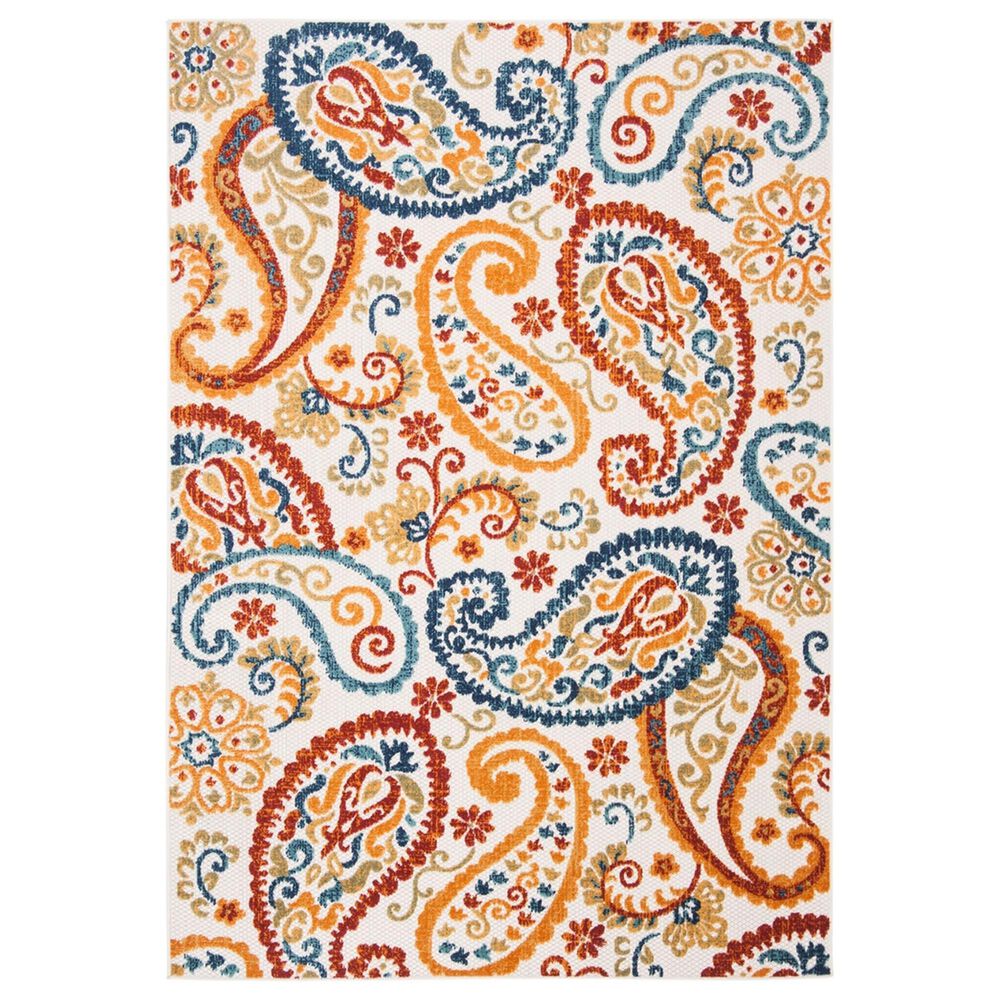 Safavieh Cabana 4' x 6' Cream and Navy Indoor/Outdoor Area Performance Rug