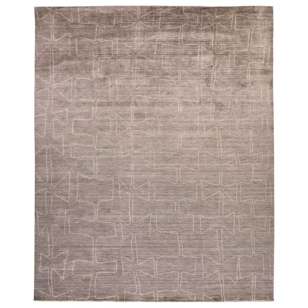 Feizy Lennox 2' x 3' Taupe and Ivory Area Rug