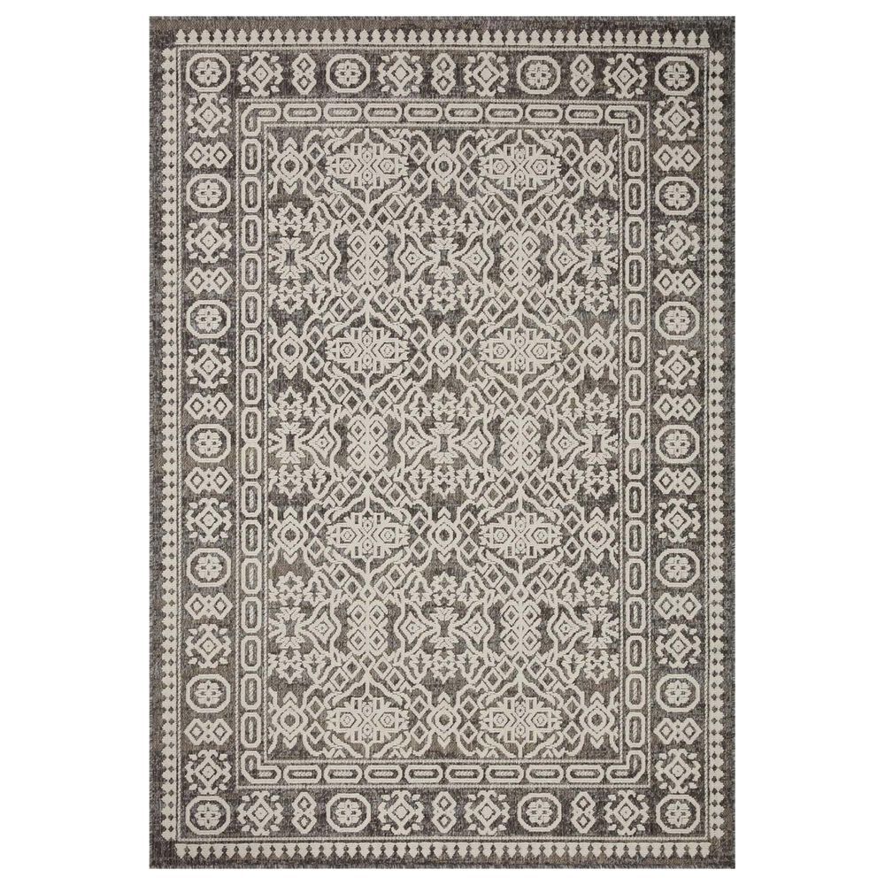 Loloi II Rainier 11'6" x 15' Pebble and Ivory Indoor/Outdoor Area Performance Rug