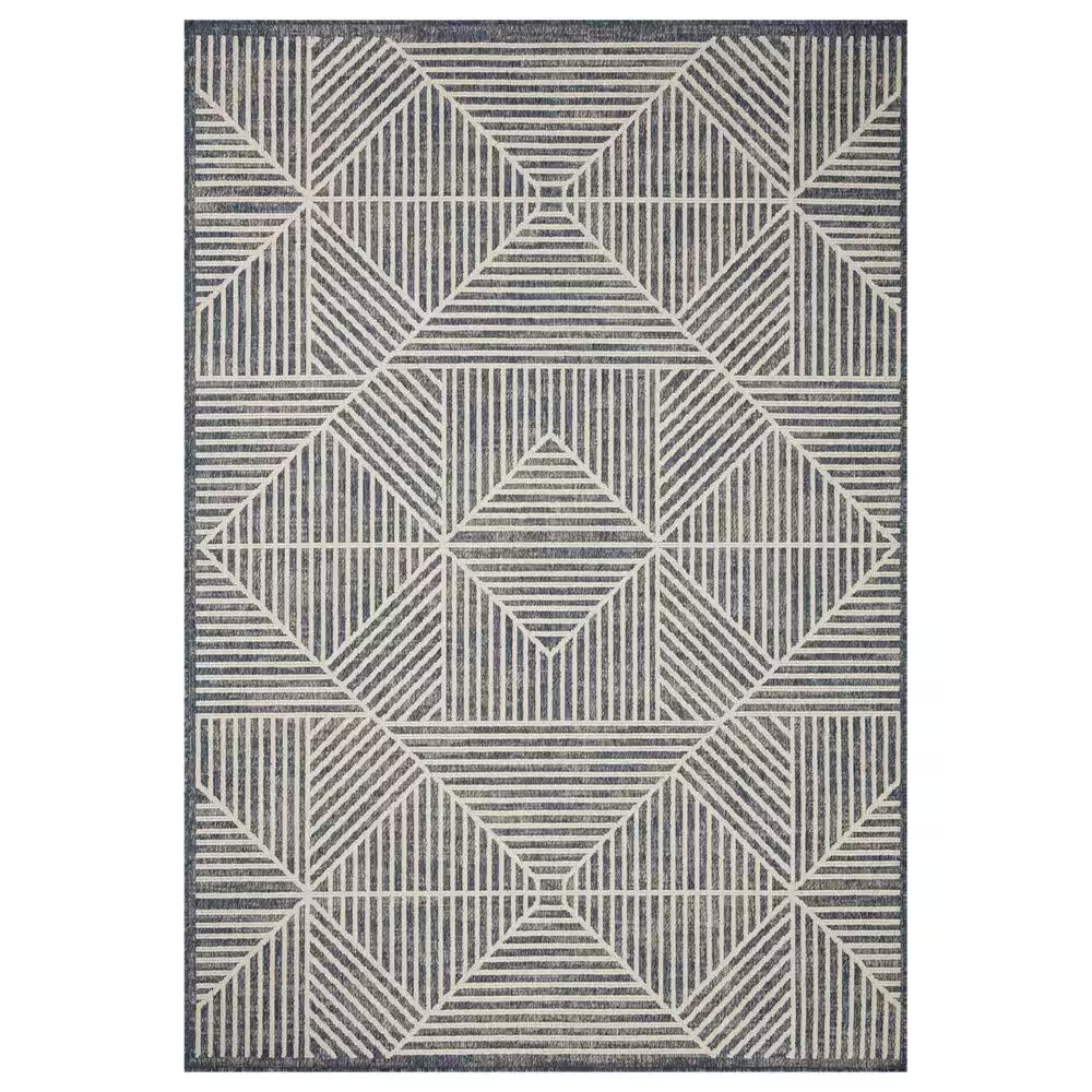 Loloi II Rainier RAI-03 2'2" x 3'9" Denim and Ivory Indoor/Outdoor Area Performance Rug
