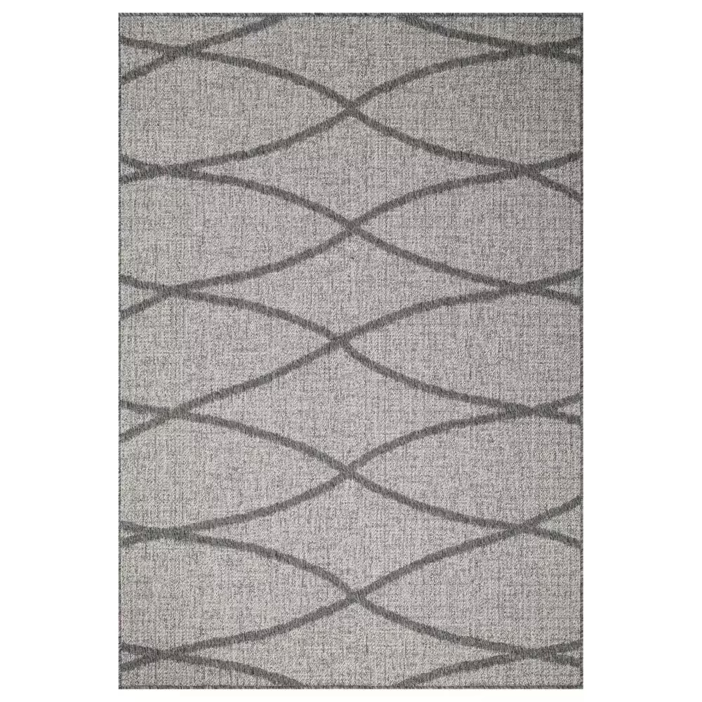 Loloi II Rainier 9'2" x 12'2" Dove and Grey Indoor/Outdoor Area Performance Rug