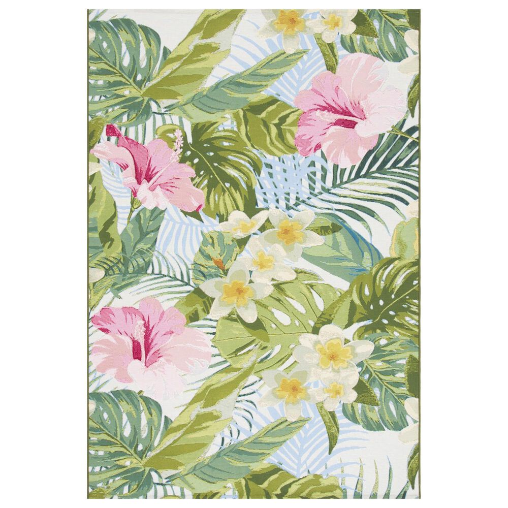Safavieh Barbados Tropical Floral 2'8" x 10'6" Green and Pink Runner