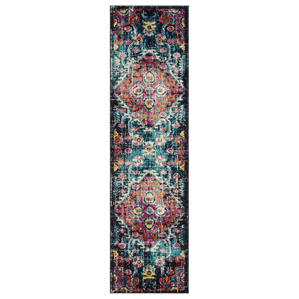Safavieh Monaco MNC252J-28 2'2" x 8' Blue/Fuchsia Runner