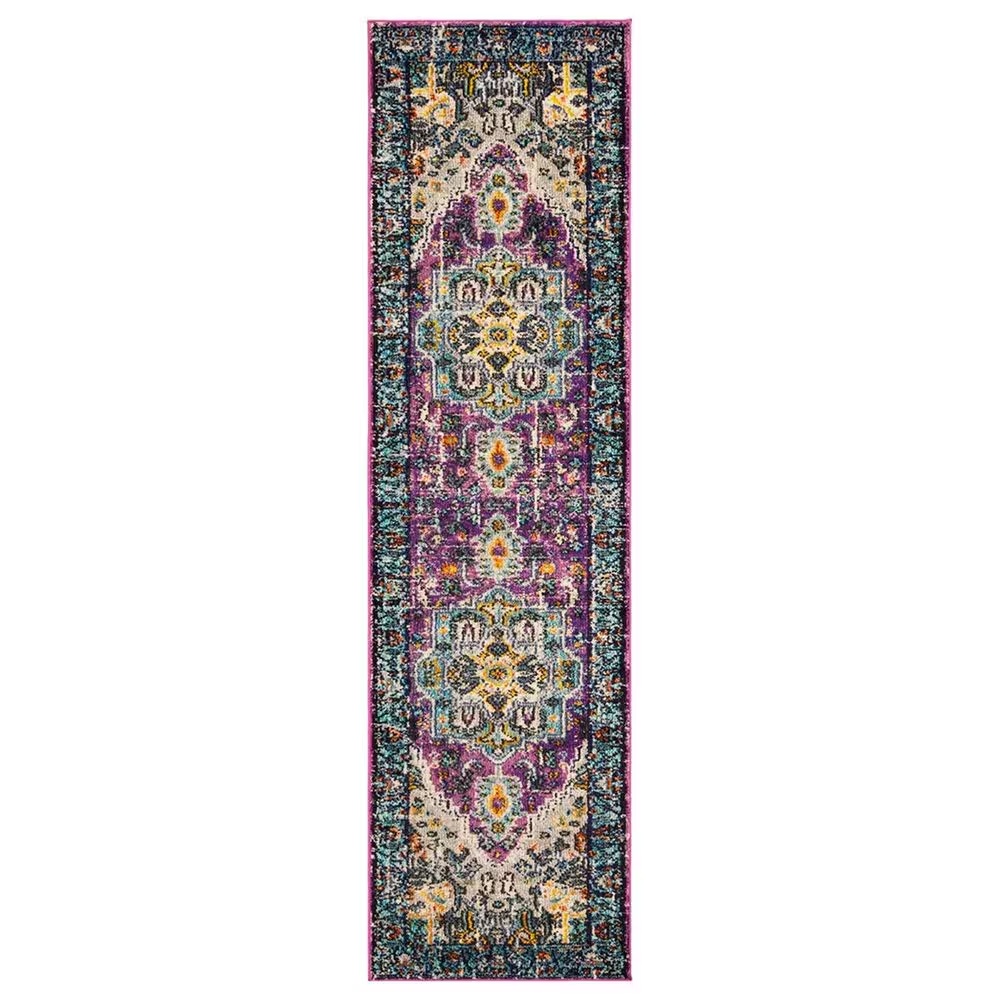 Safavieh Monaco MNC251L-28 2'2" x 8' Violet/Light Blue Runner