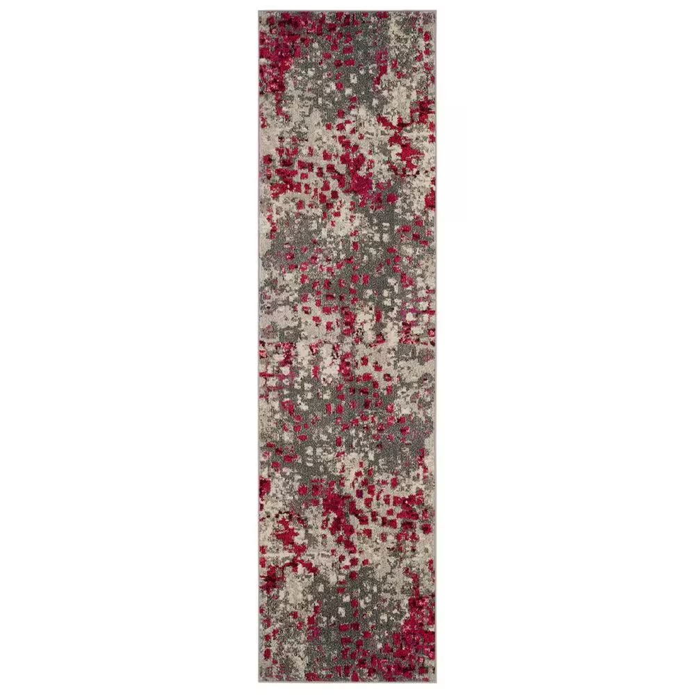 Safavieh Monaco MNC225R-26 2'2" x 6' Grey/Fuchsia Runner