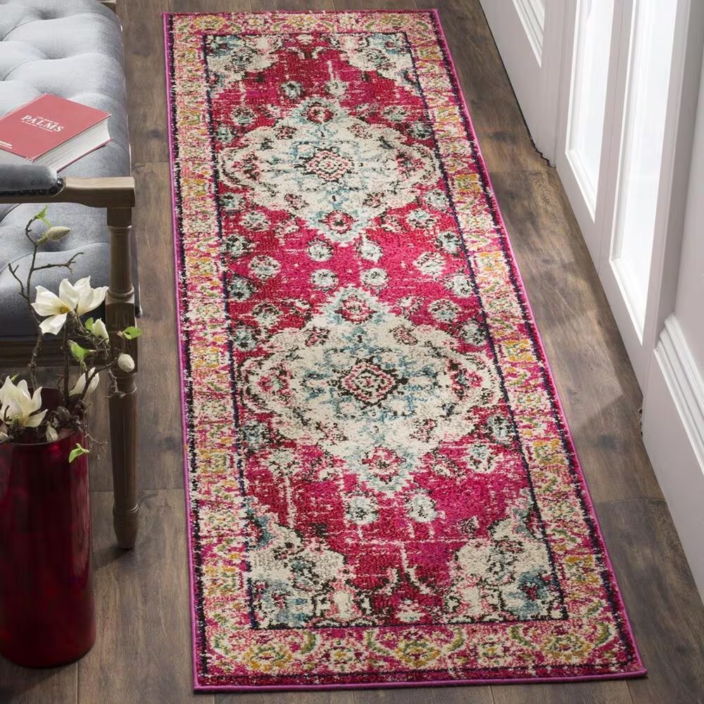 Safavieh Monaco MNC243D-26 2'2" x 6' Pink/Multi Runner