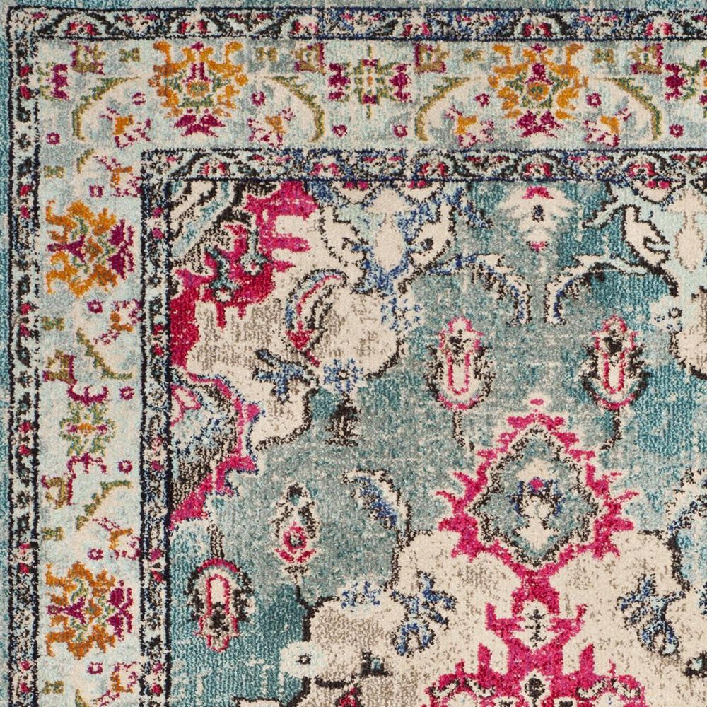 Safavieh Monaco MNC243J-216 2'2" x 16' Light Blue/Fuchsia Runner