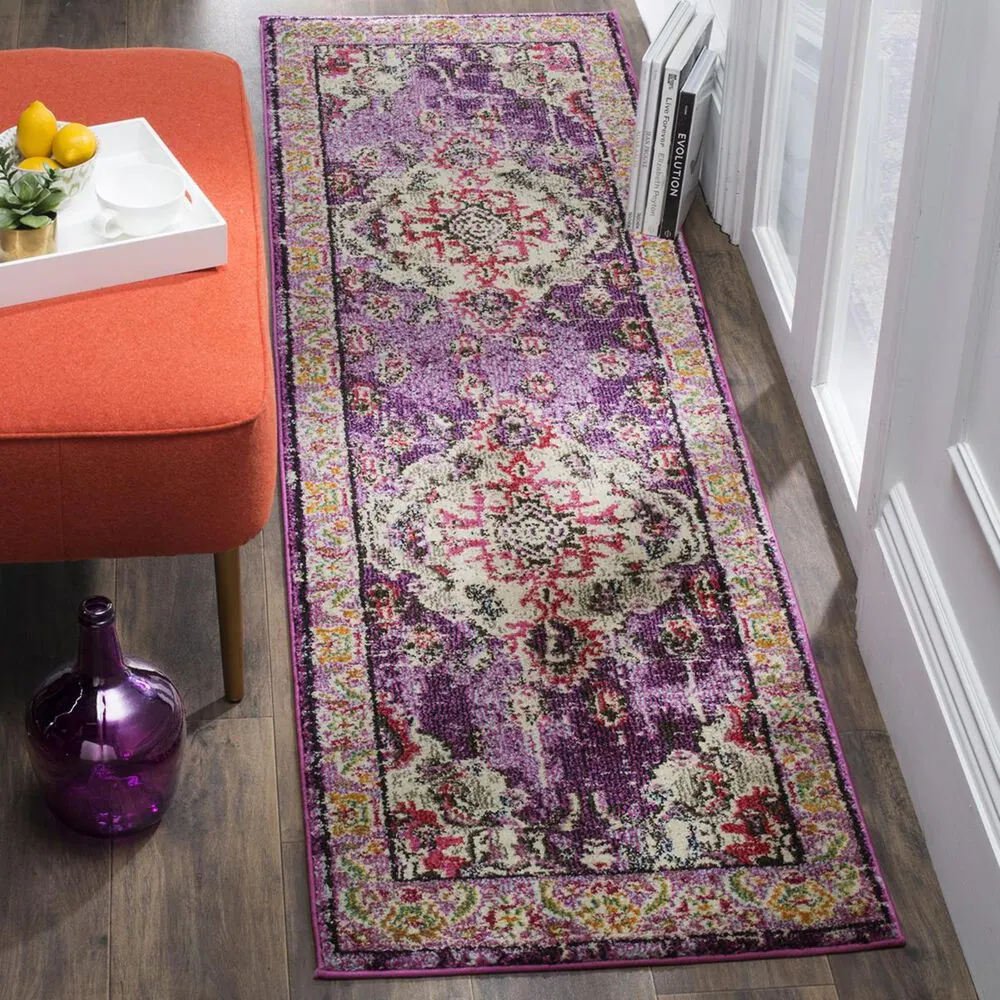 Safavieh Monaco MNC243P-28 2'2" x 8' Violet/Fuchsia Runner