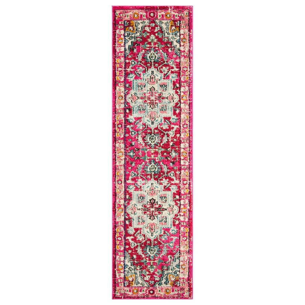 Safavieh Monaco MNC250J-212 2'2" x 12' Fuchsia/Light Blue Runner