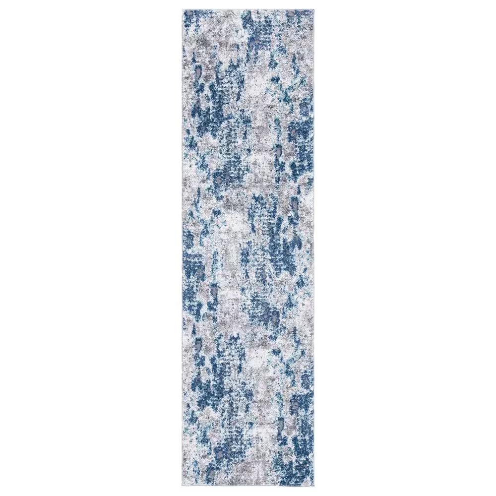 Safavieh Aston ASN704N 2' x 9' Navy and Gray Runner