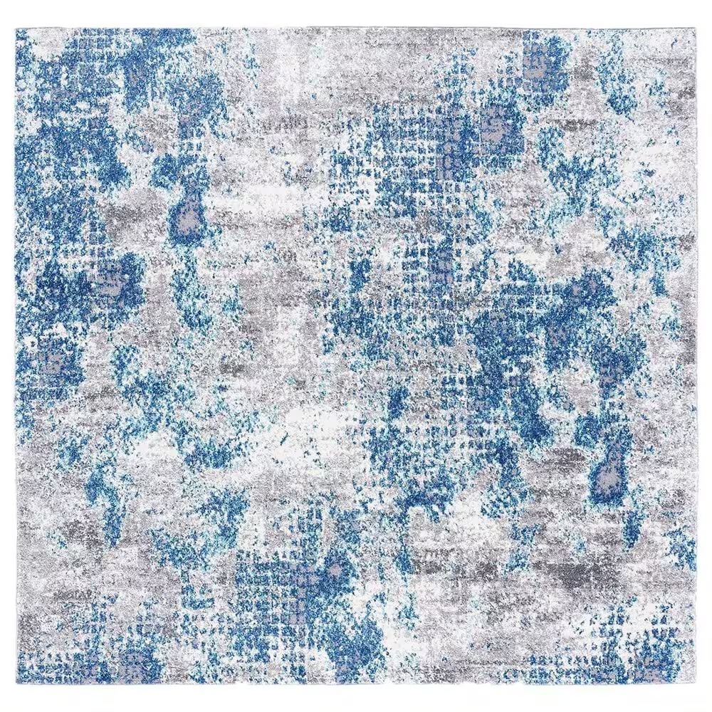 Safavieh Aston 3' Square Navy and Gray Area Rug