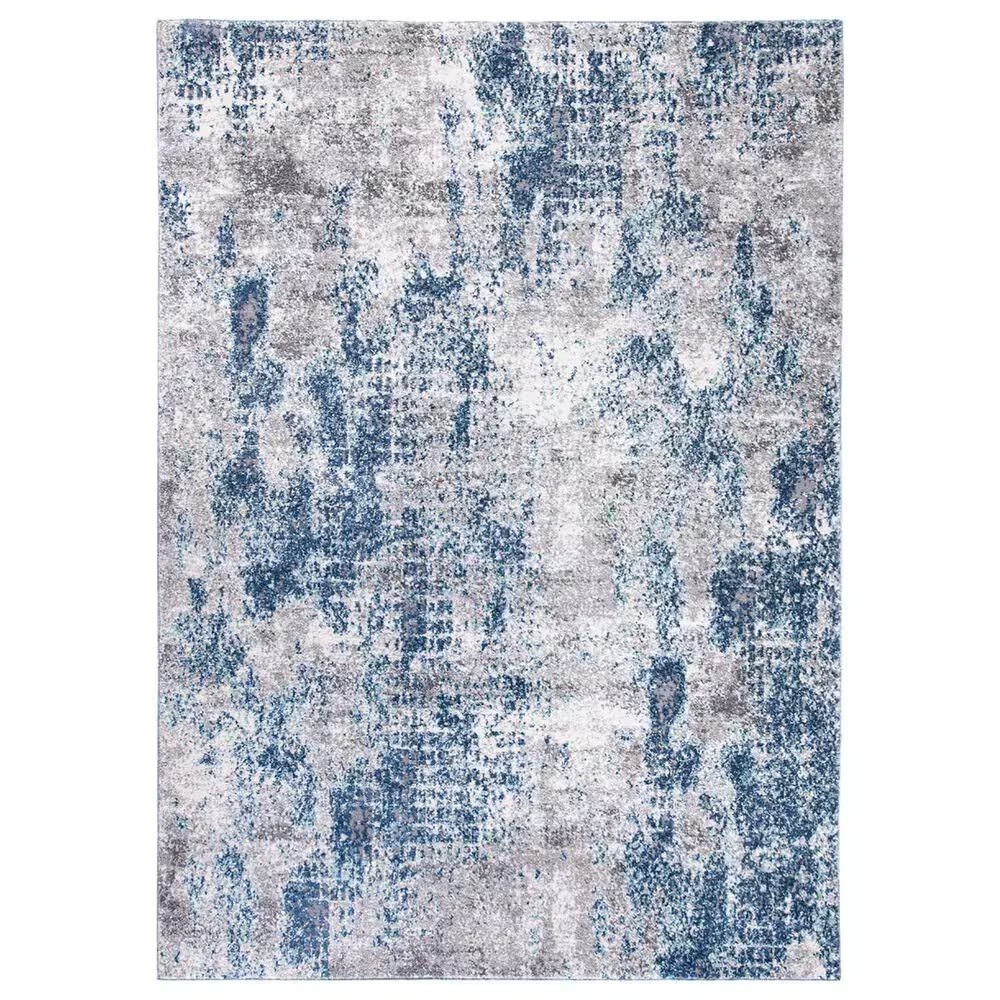 Safavieh Aston ASN704N 5'3" x 7'7" Navy and Gray Area Rug