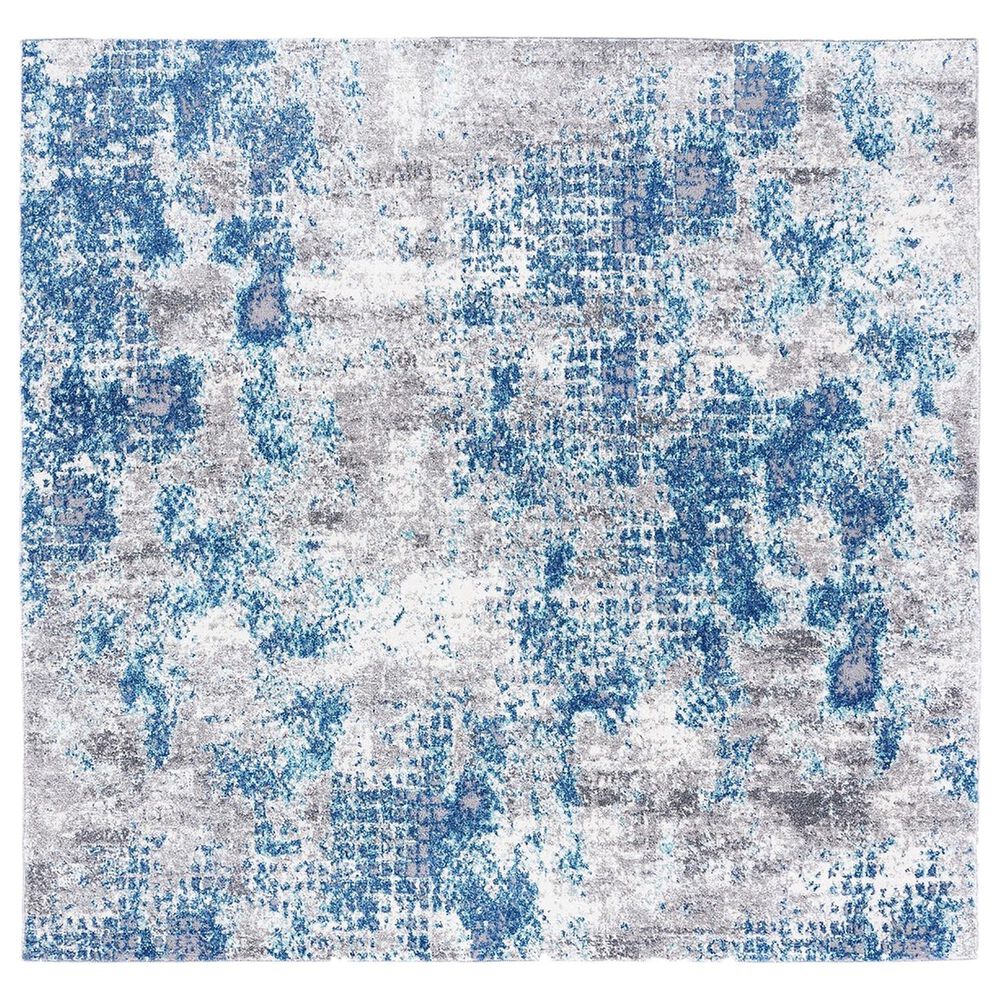 Safavieh Aston7'10" Square Navy and Gray Area Rug