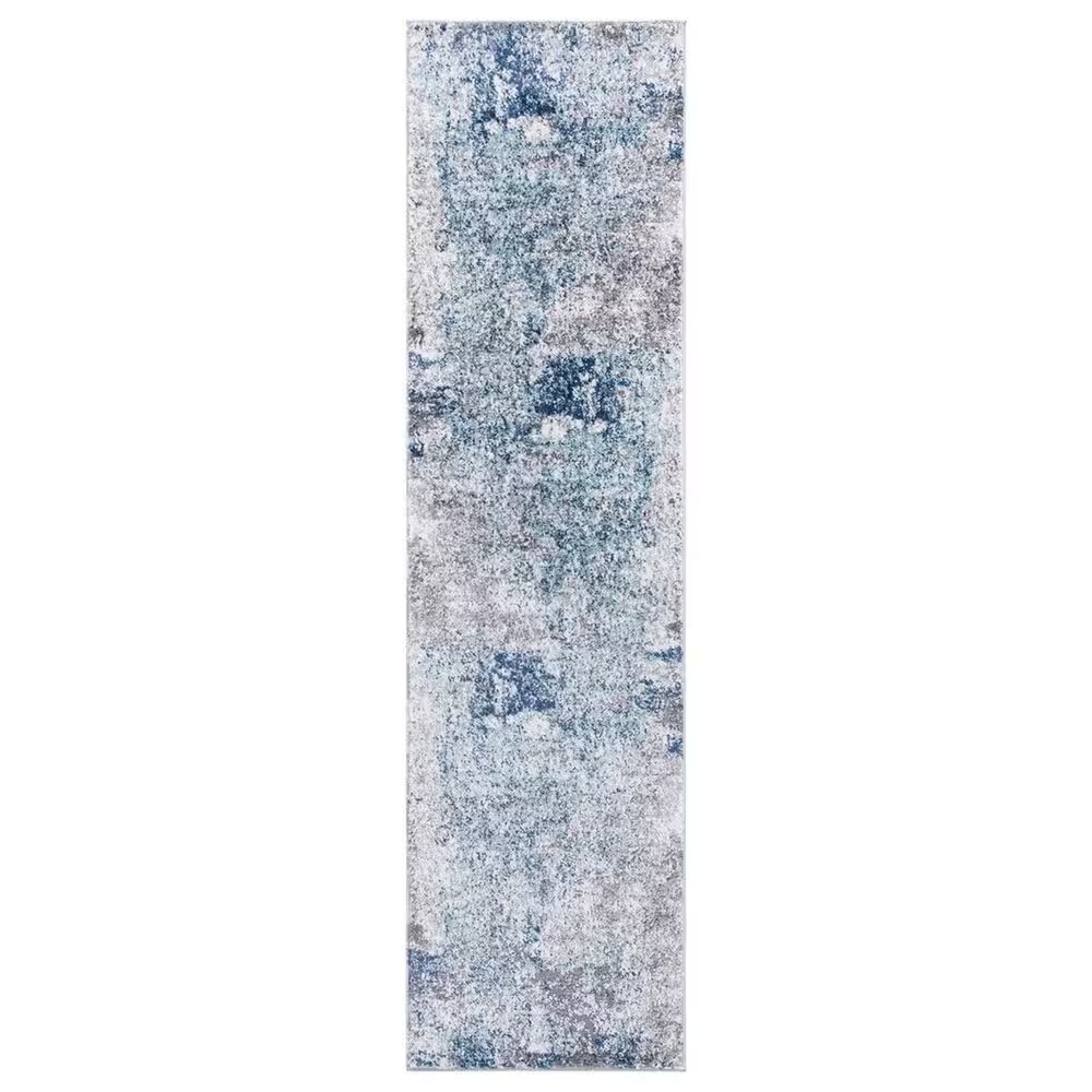 Safavieh Aston2' x 7' Light Blue and Grey Runner