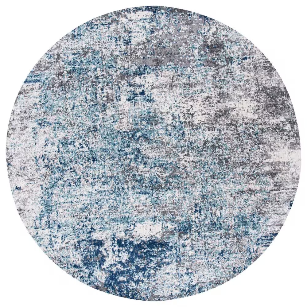 Safavieh Aston6'7" Round Light Blue and Grey Area Rug