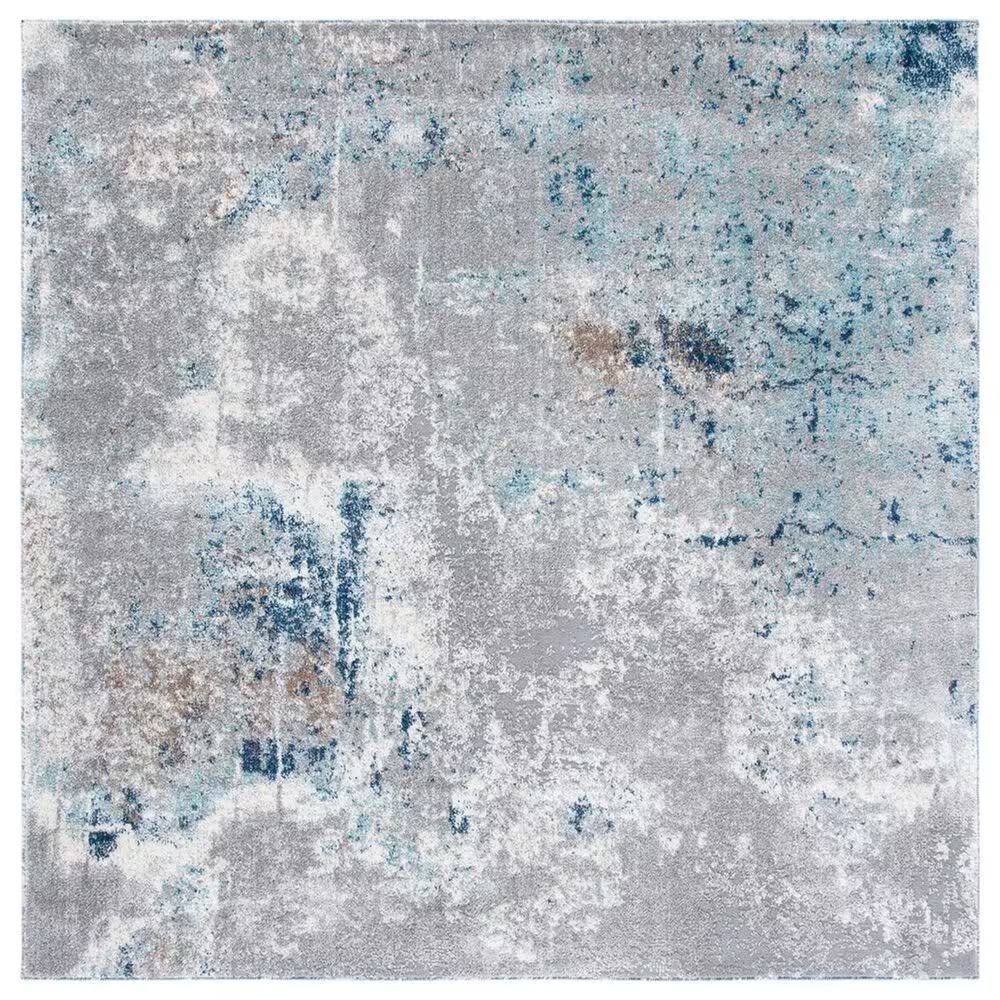 Safavieh Aston 6'7" Square Grey and Blue Area Rug