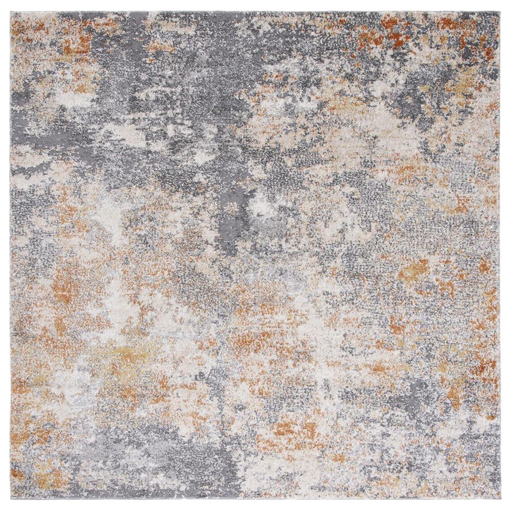 Safavieh Aston 6'7" Square Grey and Gold Area Rug