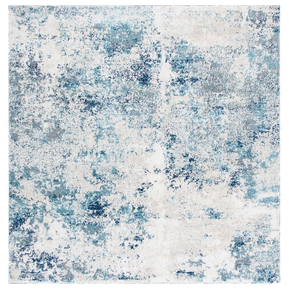 Safavieh Aston 6'7" Square Ivory and Blue Area Rug