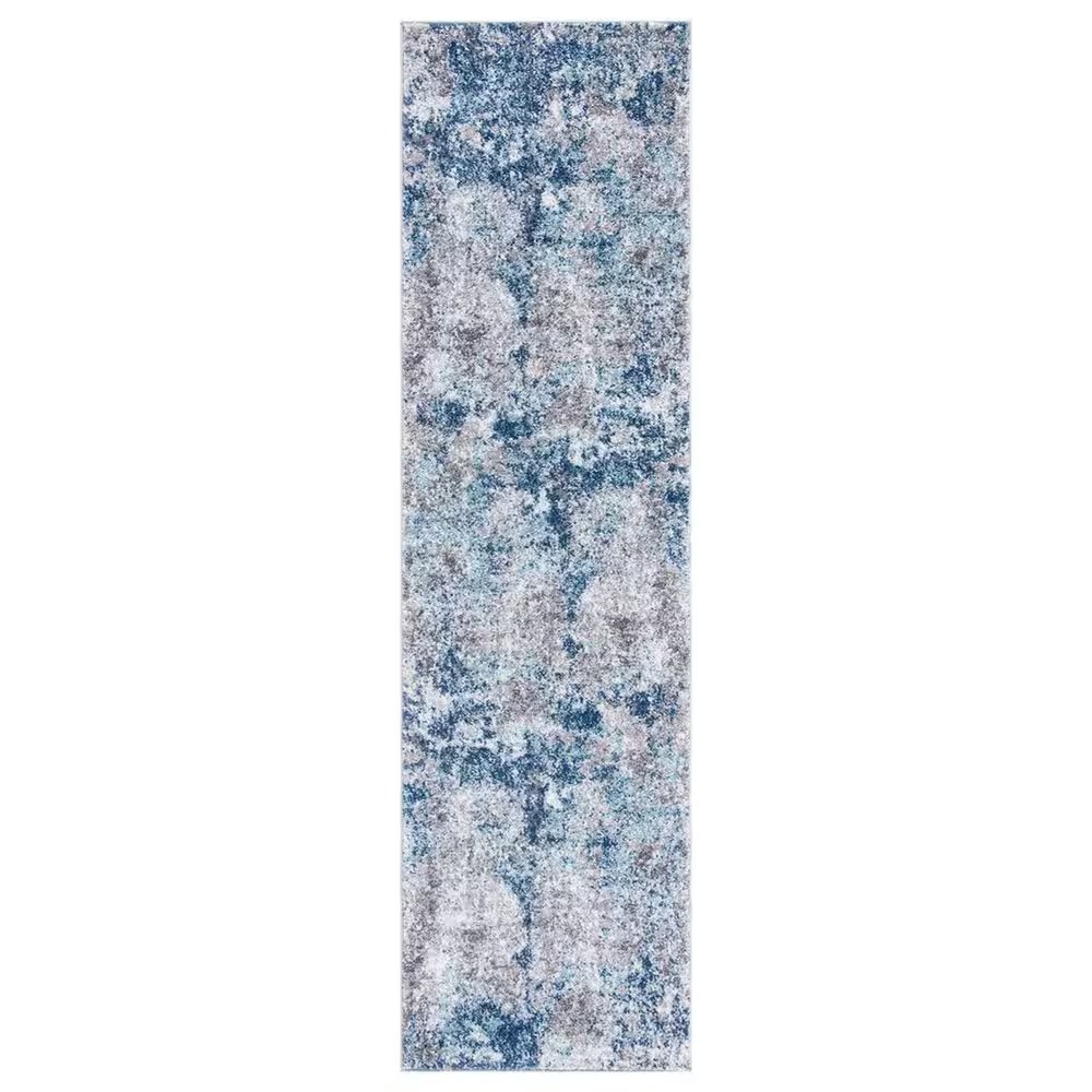 Safavieh Aston 2' x 15' Navy and Grey Runner