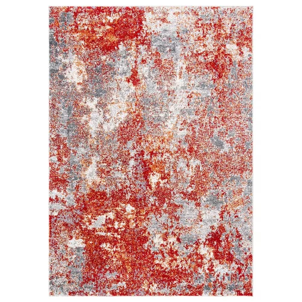 Safavieh Aston 4' x 6' Red and Grey Area Rug