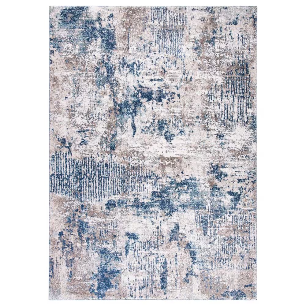 Safavieh Aston ASN712 8' x 10' Grey and Navy Area Rug