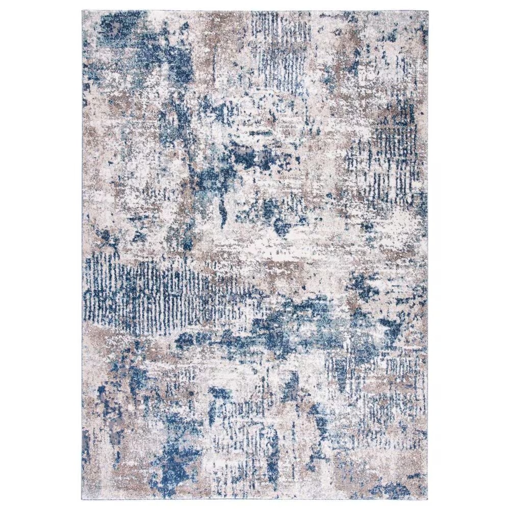 Safavieh Aston ASN712 9' x 12' Grey and Navy Area Rug