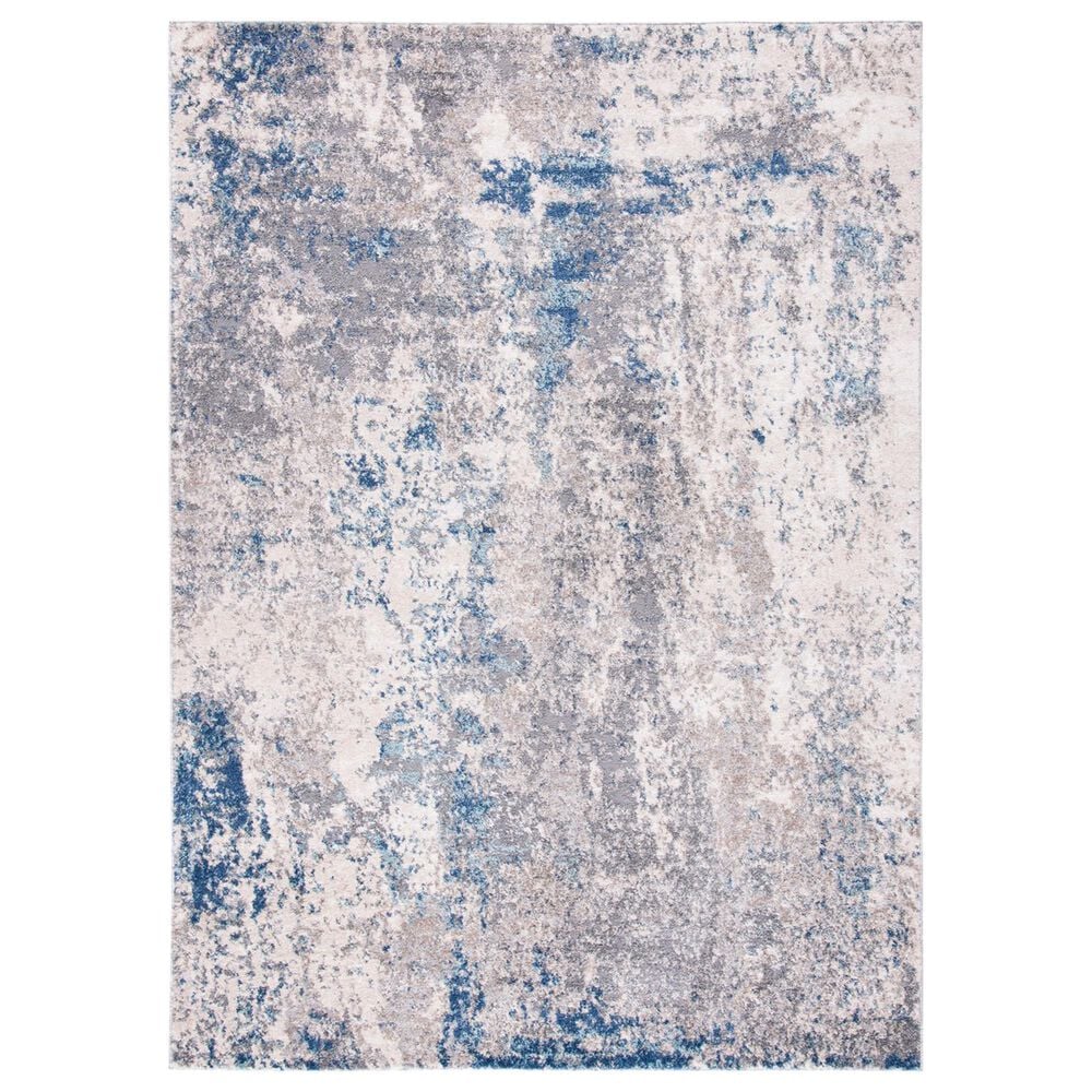 Safavieh Aston ASN718 4' x 6' Grey and Navy Area Rug