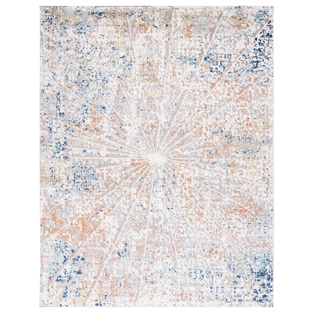 Safavieh Aston ASN728 8' x 10' Ivory and Navy Area Rug