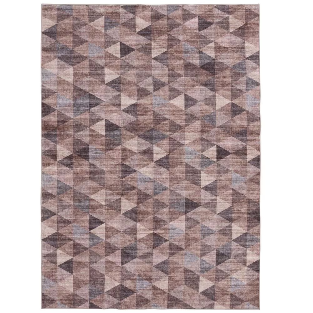 Central Oriental Rugease Marlow 5' x 7' Brown and Dark Gray Area Rug