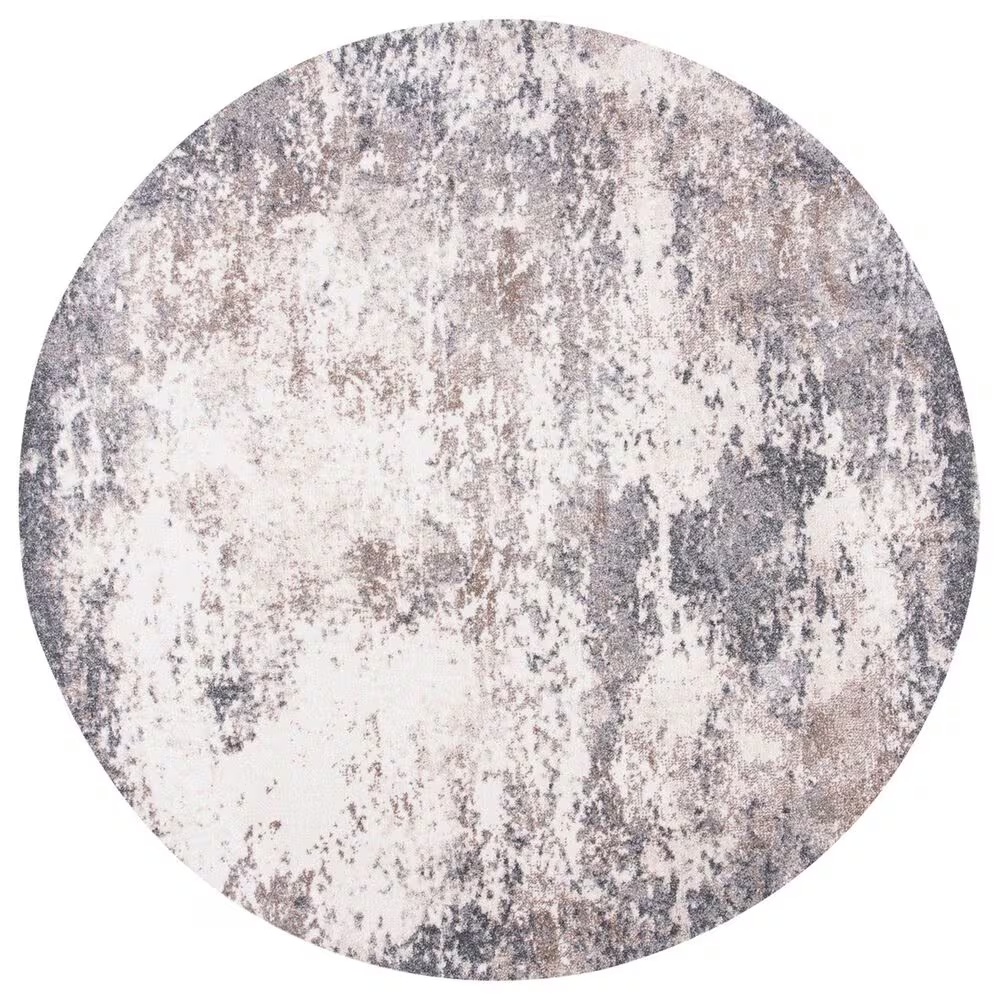 Safavieh Aston 6'7" Round Grey and Ivory Area Rug