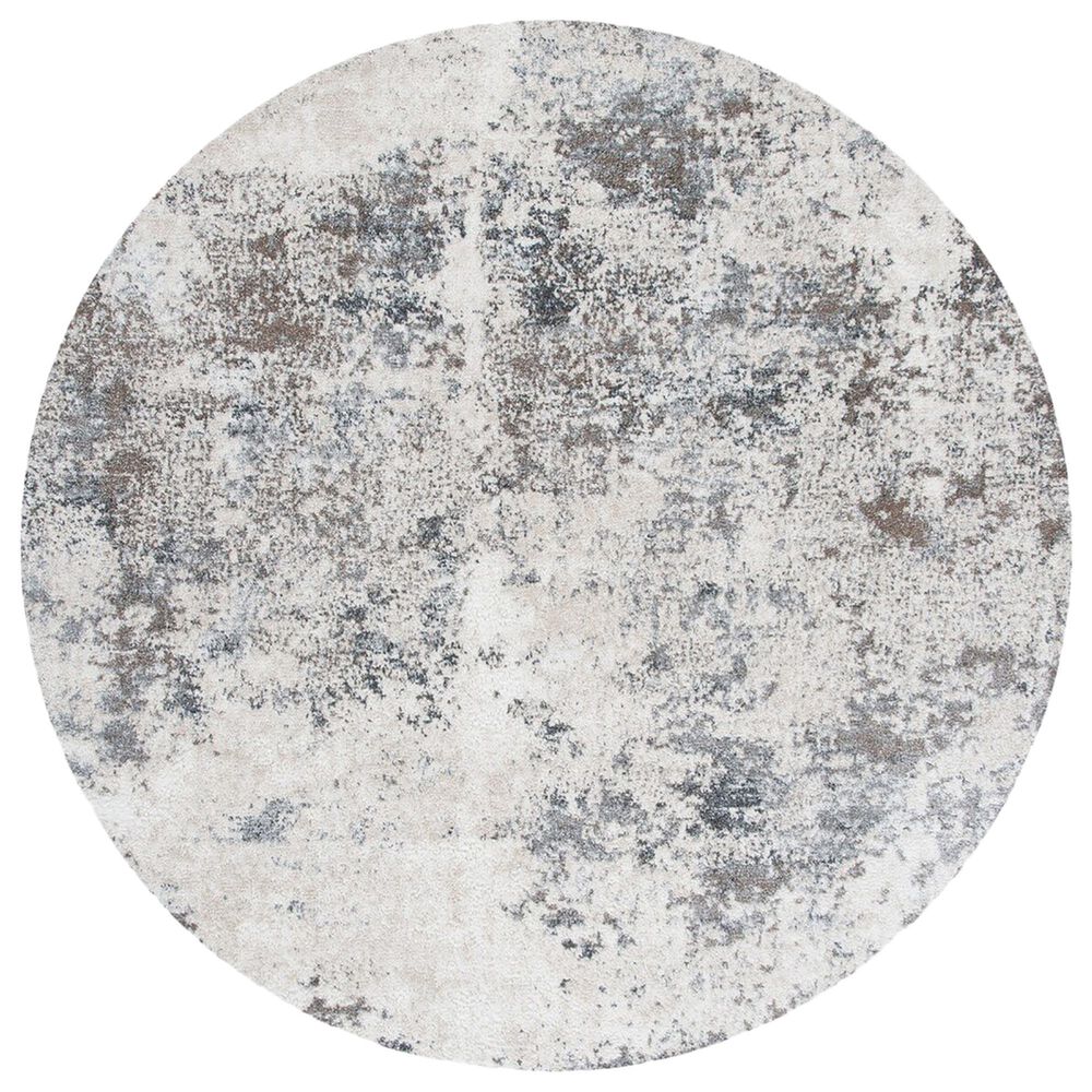 Safavieh Aston6'7" Round Ivory and Grey Area Rug