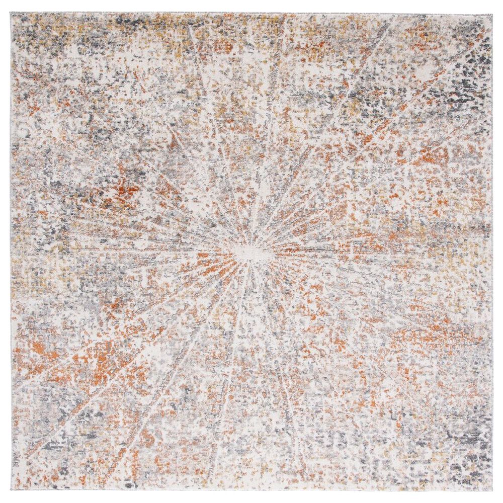 Safavieh Aston ASN728 6'7" Square Ivory and Grey Area Rug