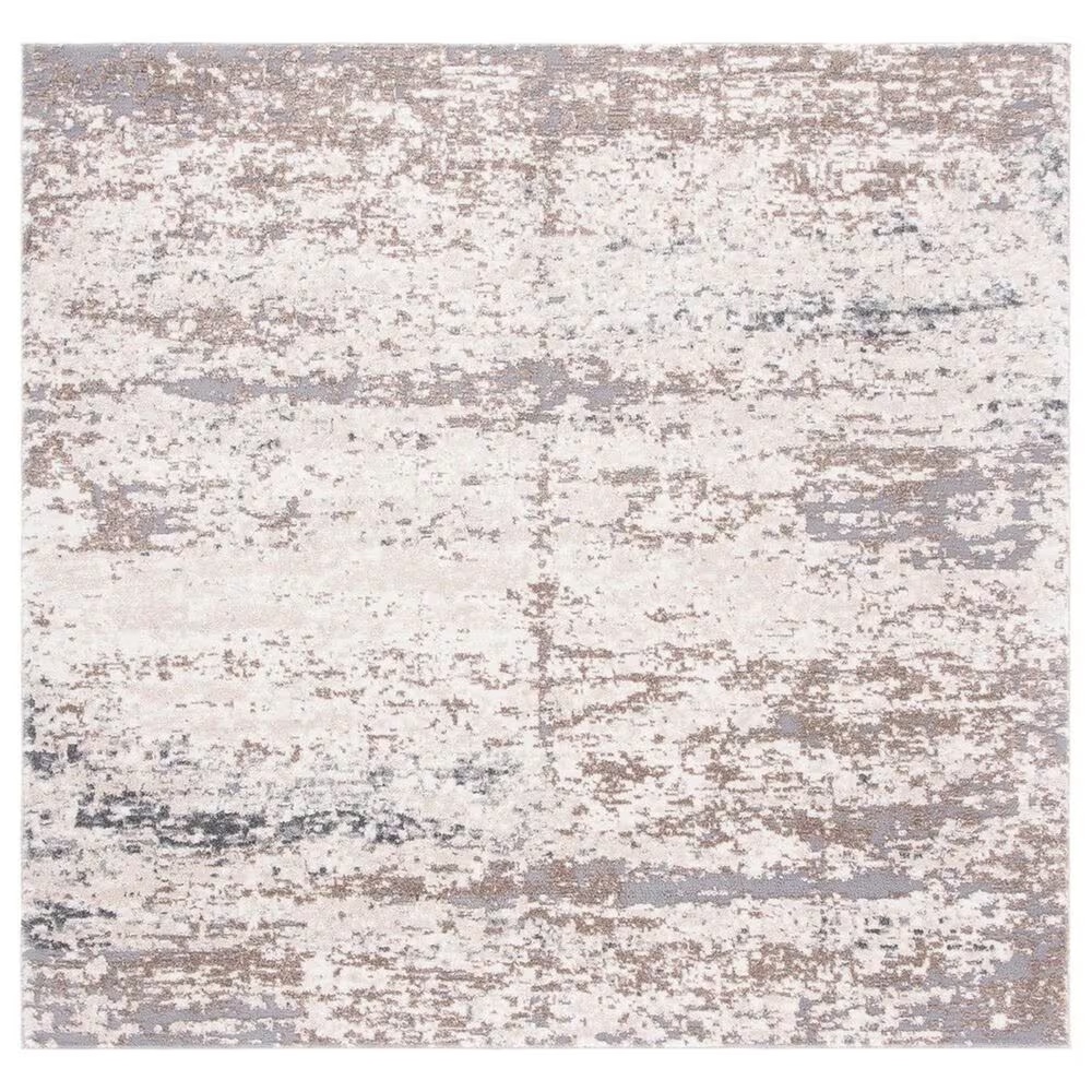 Safavieh Aston ASN799 6'7" Square Ivory and Grey Area Rug